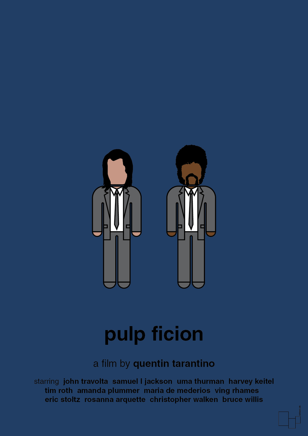 plakat: pulp fiction - lapis blue-FIlm-A1two3