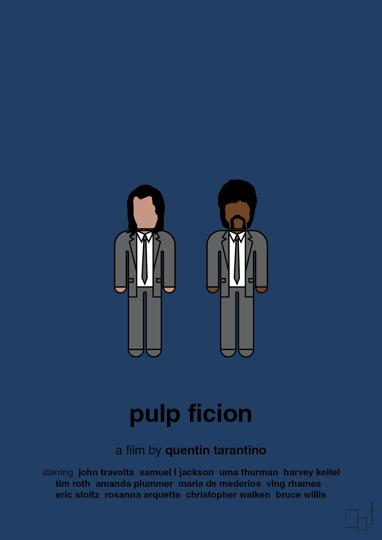 plakat: pulp fiction - lapis blue-FIlm-A1two3