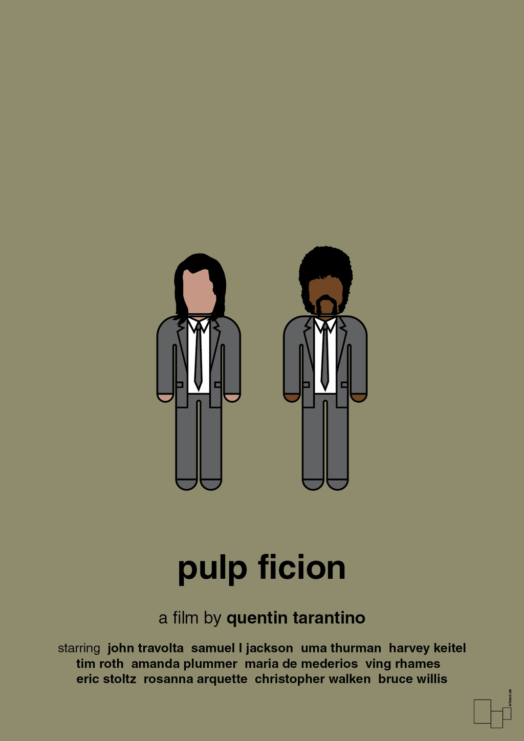 plakat: pulp fiction - misty forrest-FIlm-A1two3