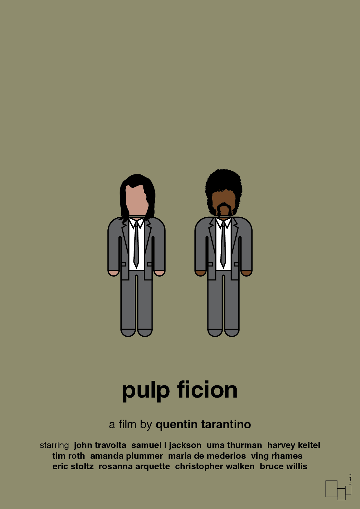 plakat: pulp fiction - misty forrest-FIlm-A1two3