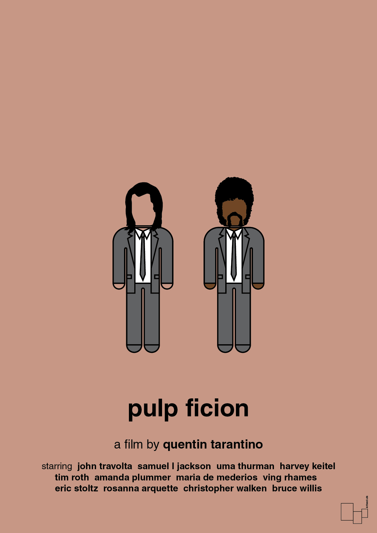 plakat: pulp fiction - powder-FIlm-A1two3