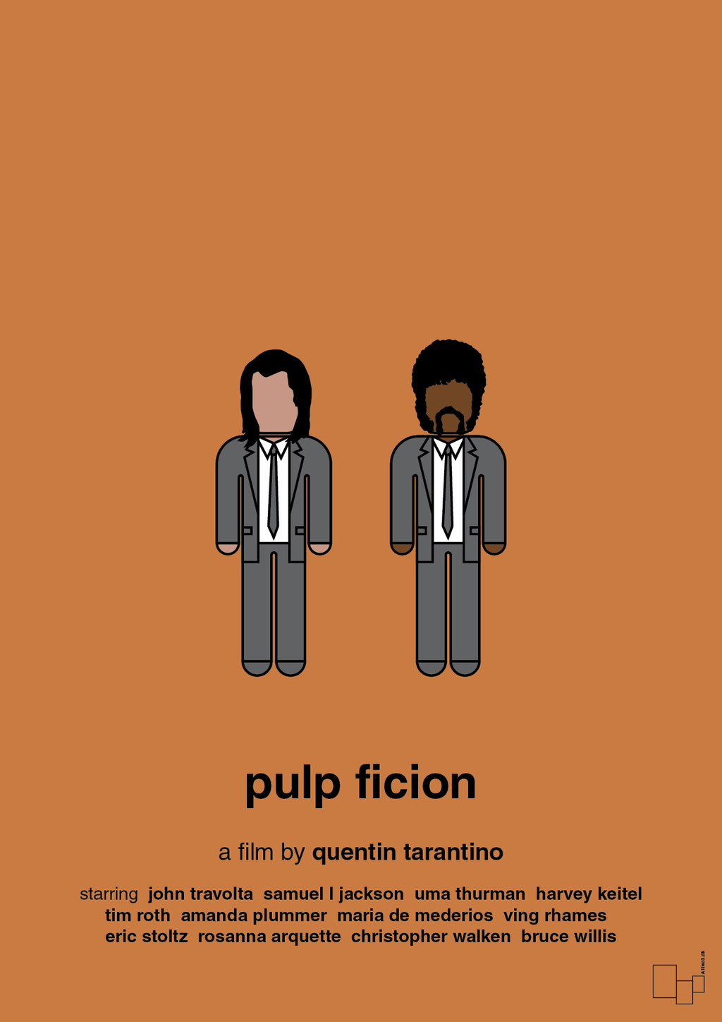 plakat: pulp fiction - rumba orange-FIlm-A1two3