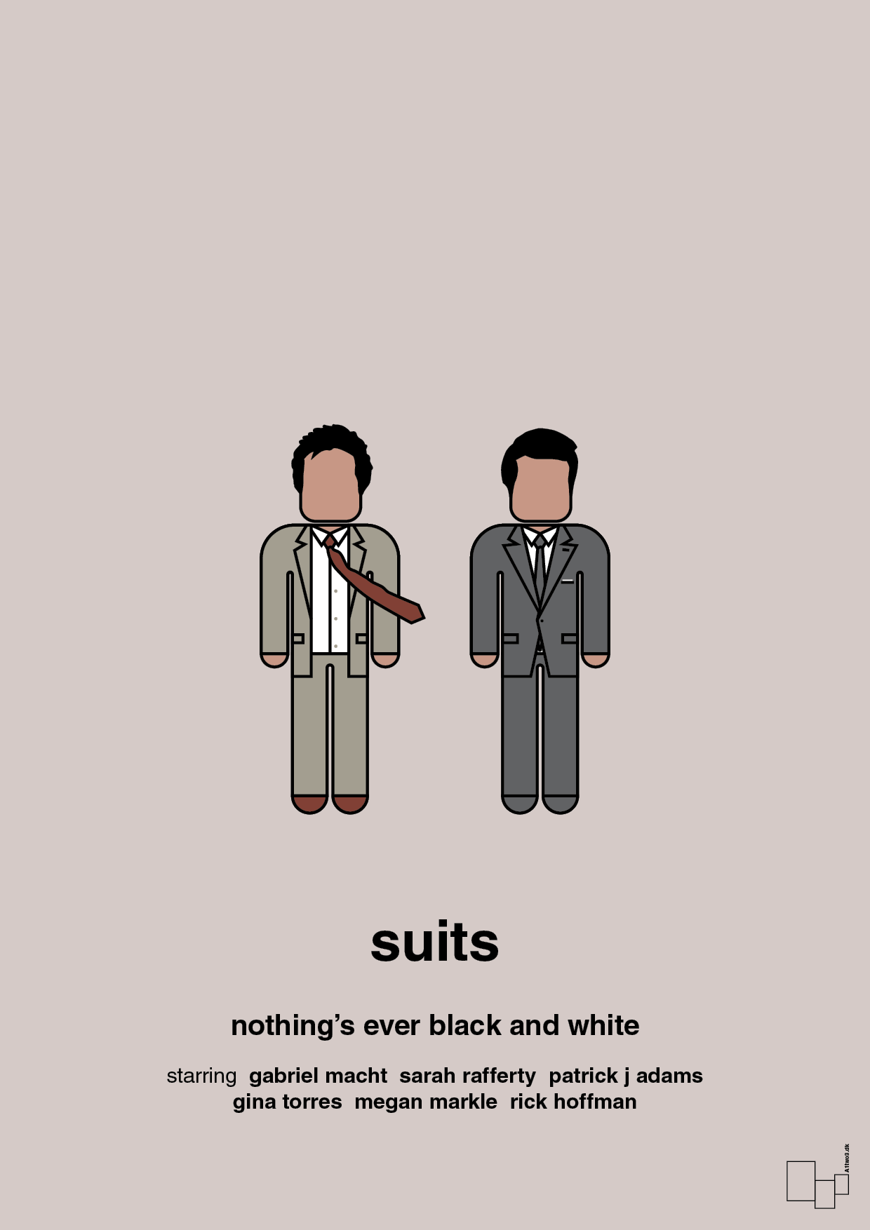 plakat: suits - broken beige-Serie-A1two3
