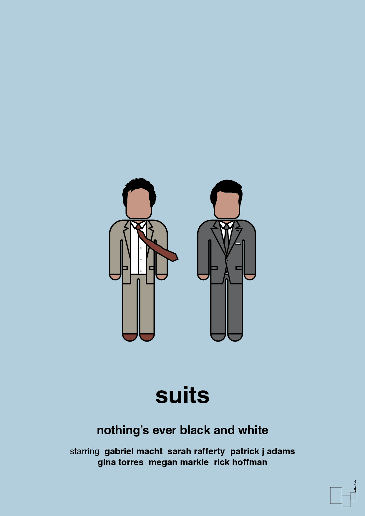 plakat: suits - heavenly blue-Serie-A1two3