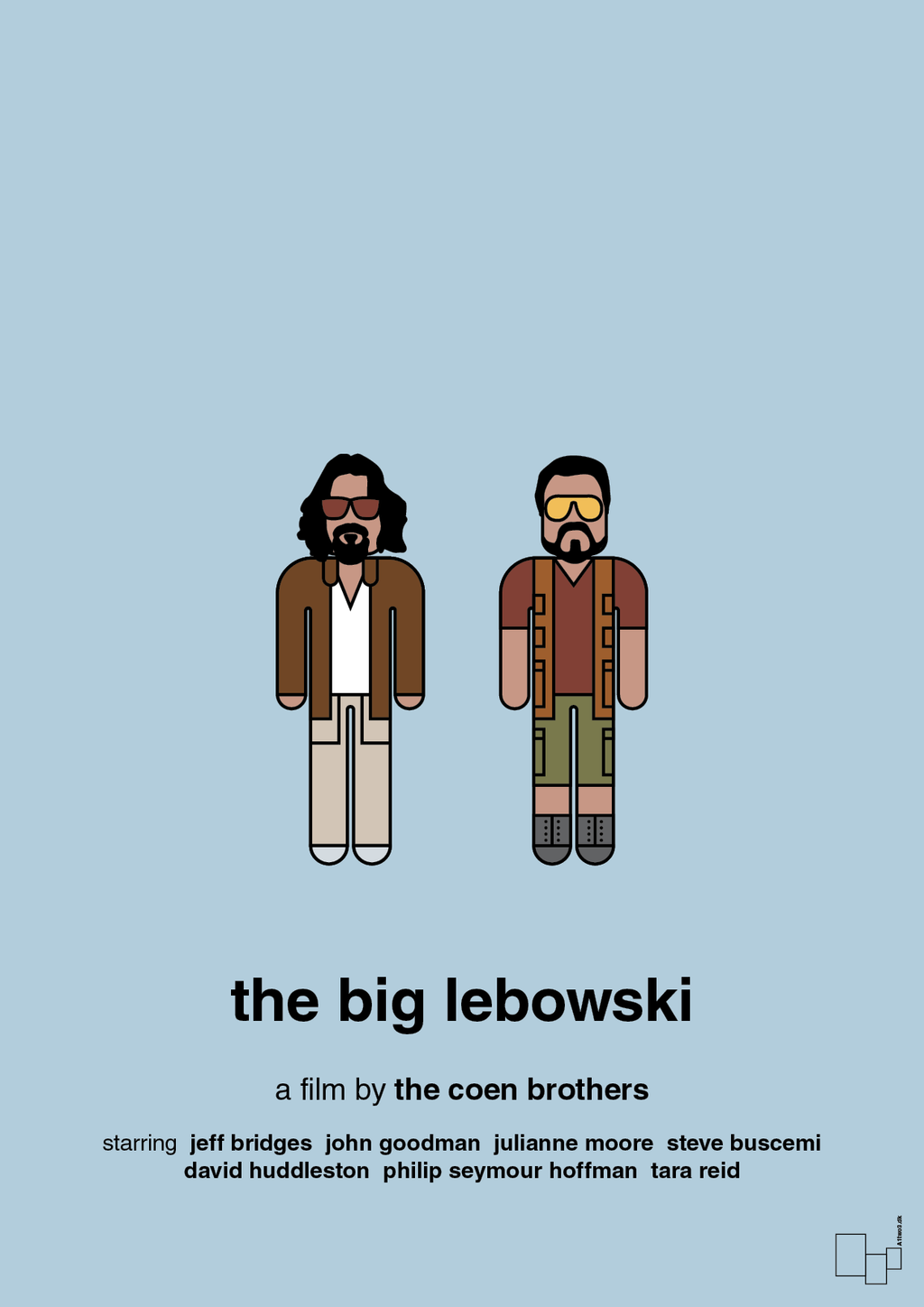 plakat: the big lebowski - heavenly blue-FIlm-A1two3