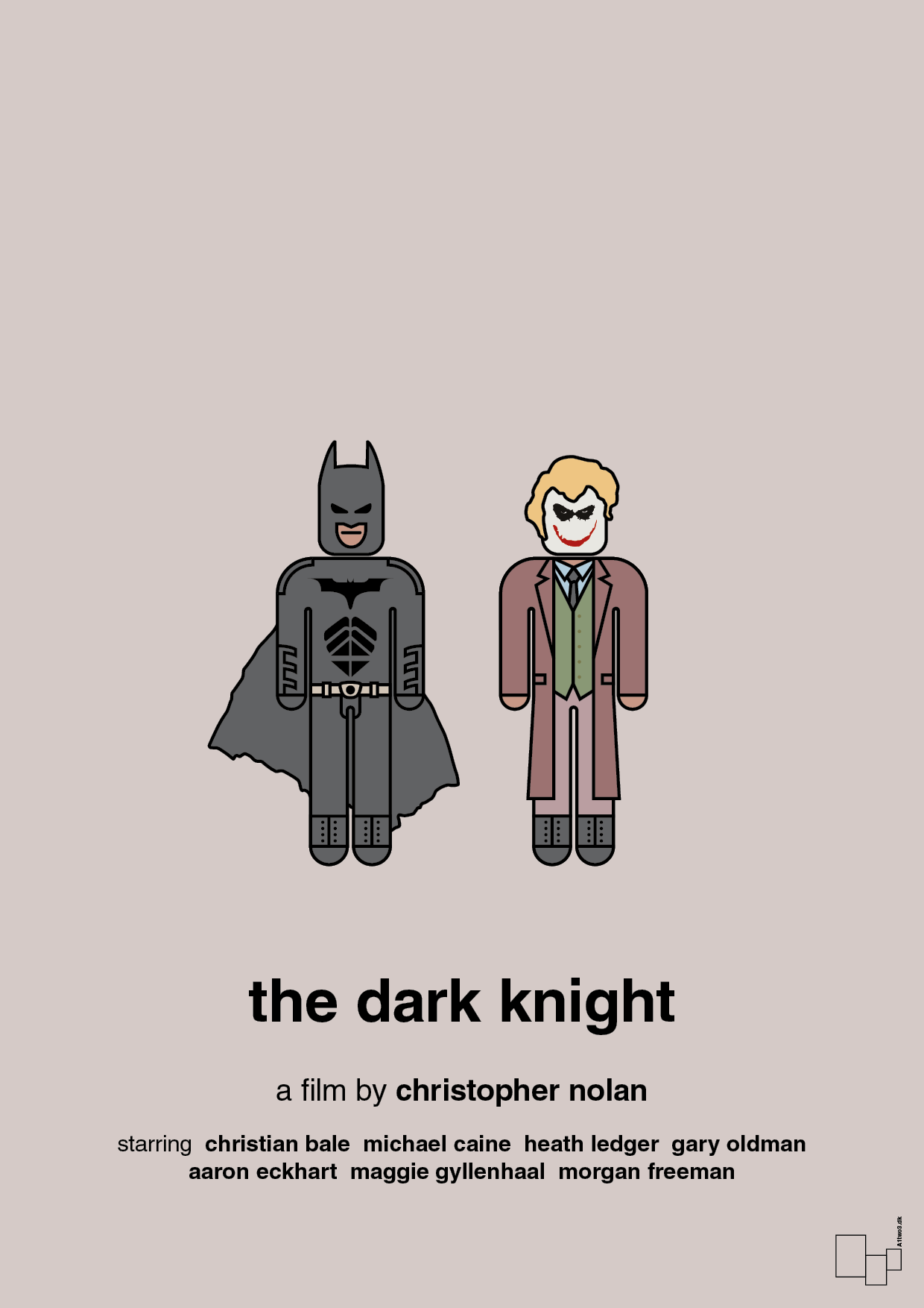 plakat: batman - the dark knight - broken beige-FIlm-A1two3
