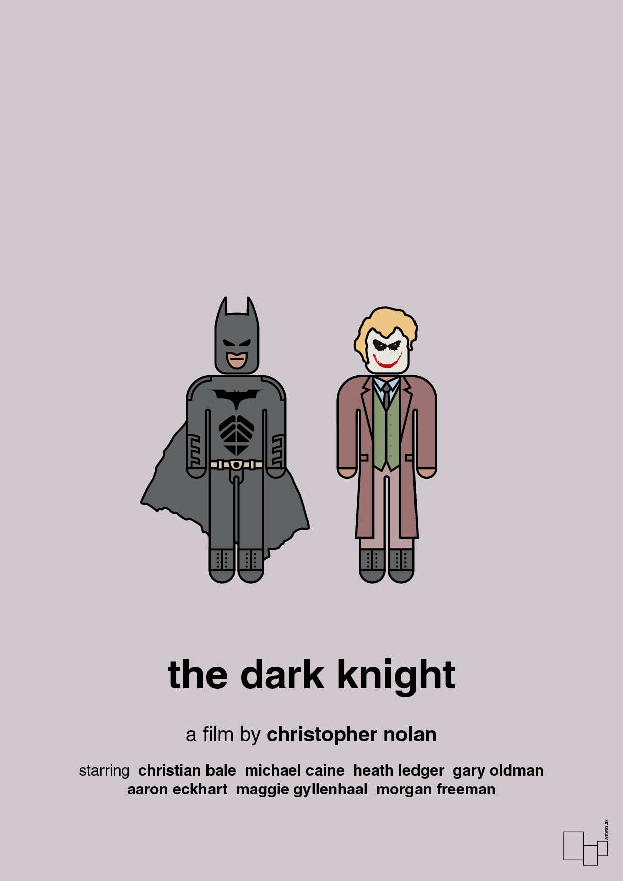 plakat: batman - the dark knight - dusty lilac-FIlm-A1two3
