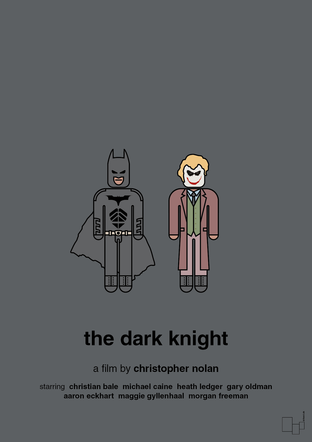 plakat: batman - the dark knight - graphic charcoal-FIlm-A1two3