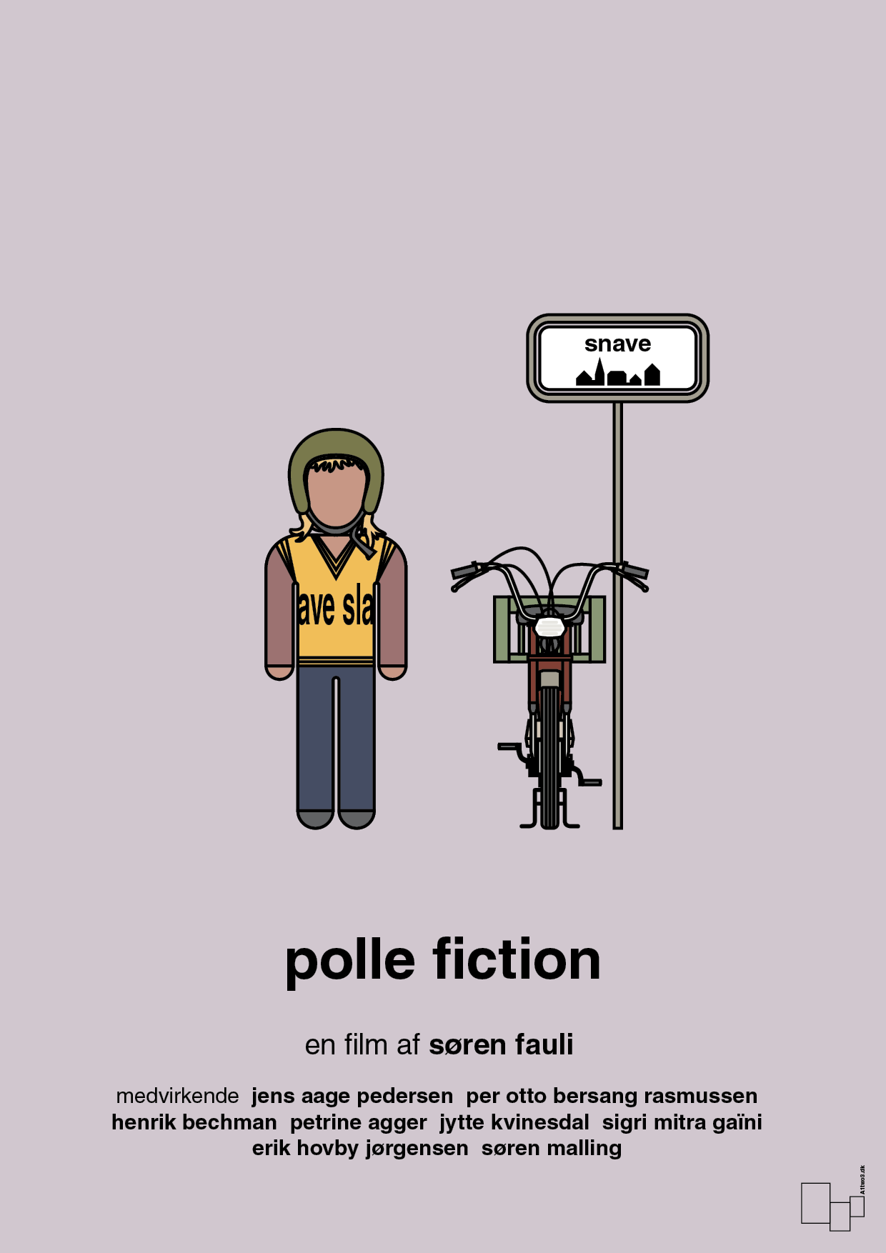 plakat: polle fiction - dusty lilac-FIlm-A1two3