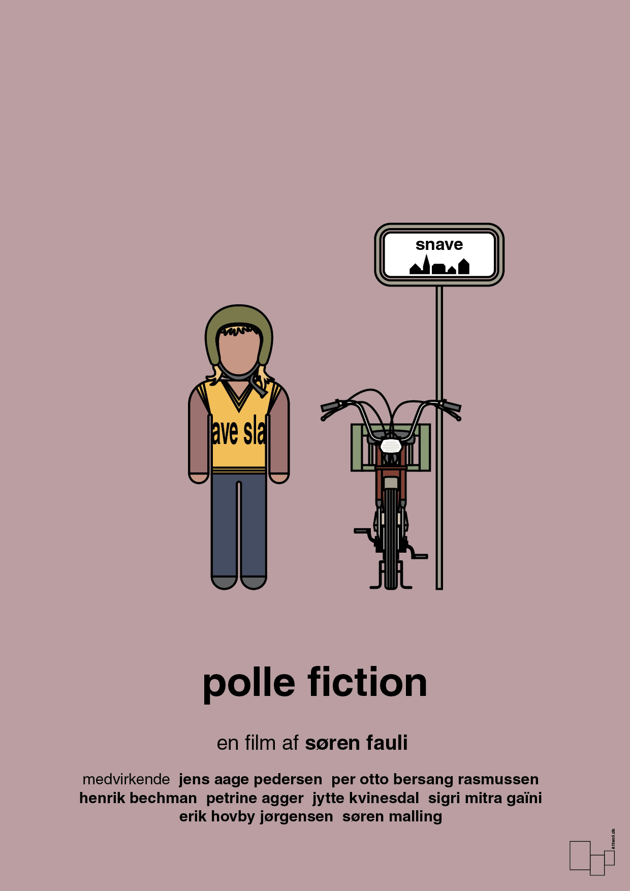 plakat: polle fiction - light rose-FIlm-A1two3