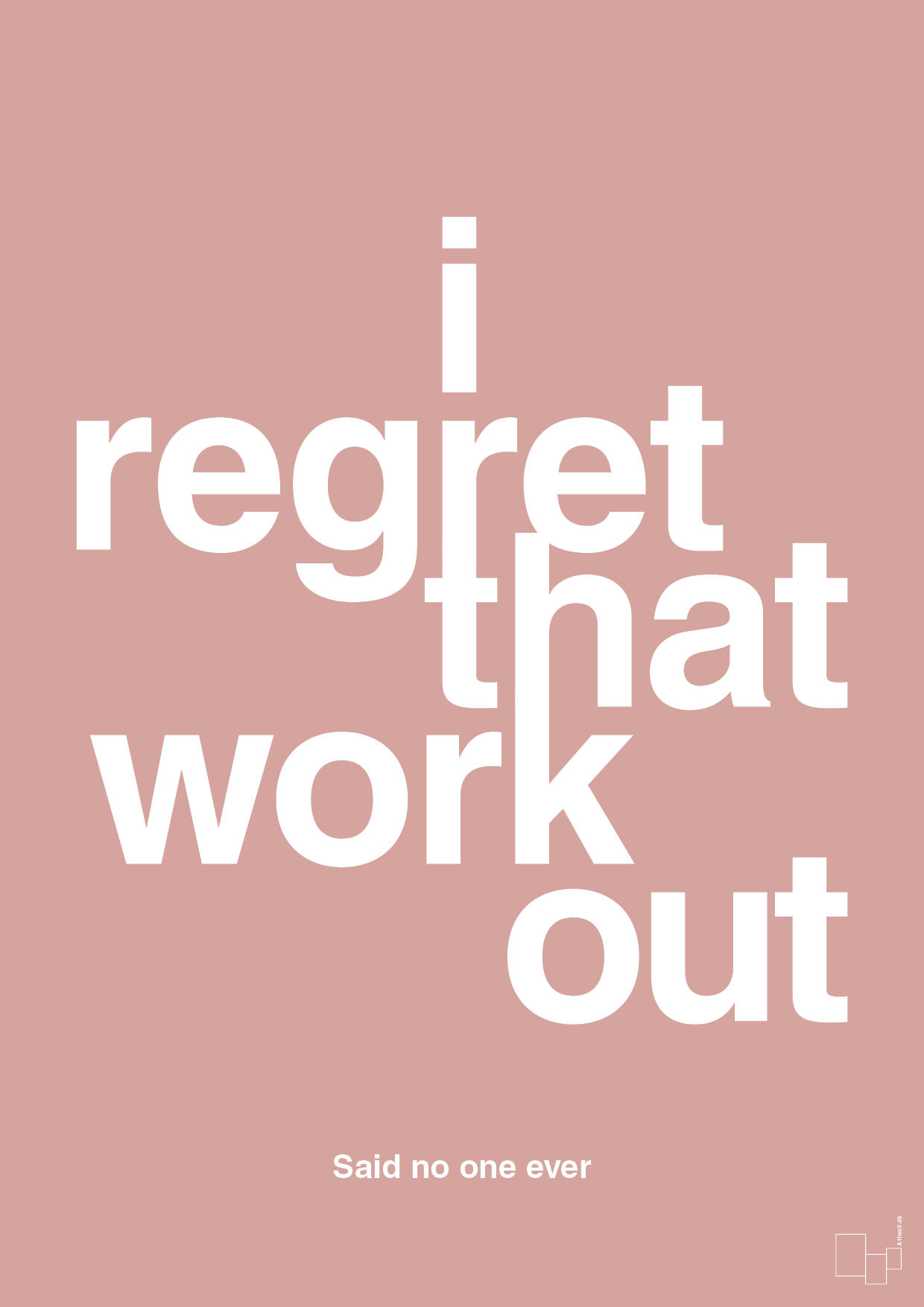 i regret that workout - Plakat med Citater i Bubble Shell