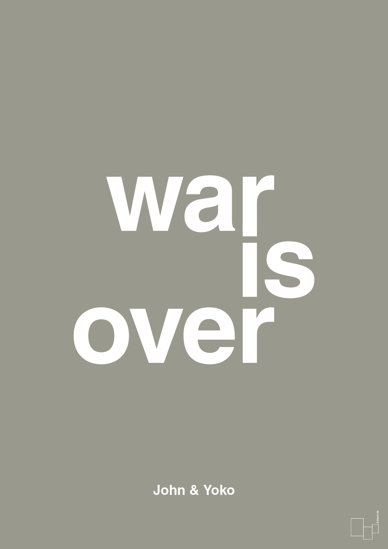war is over - Plakat med Citater i Battleship Gray