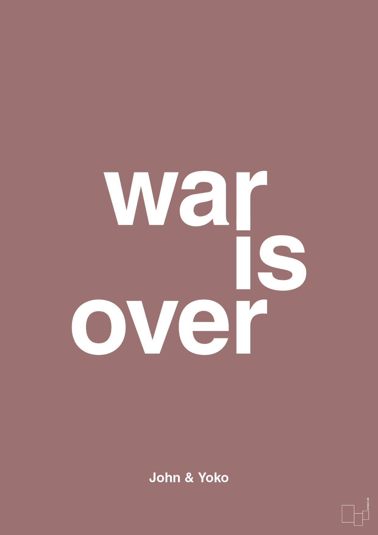 war is over - Plakat med Citater i Plum