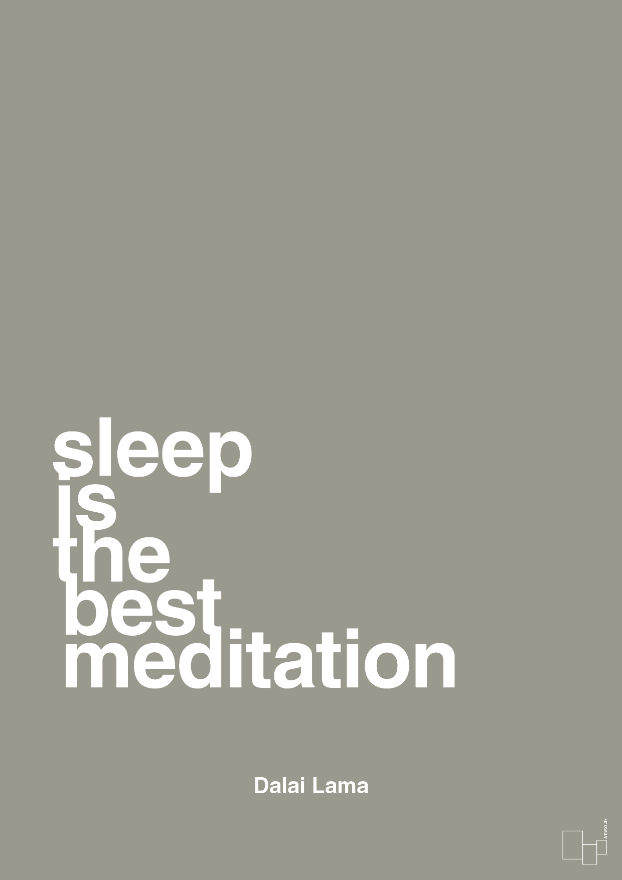 sleep is the best meditation - Plakat med Citater i Battleship Gray