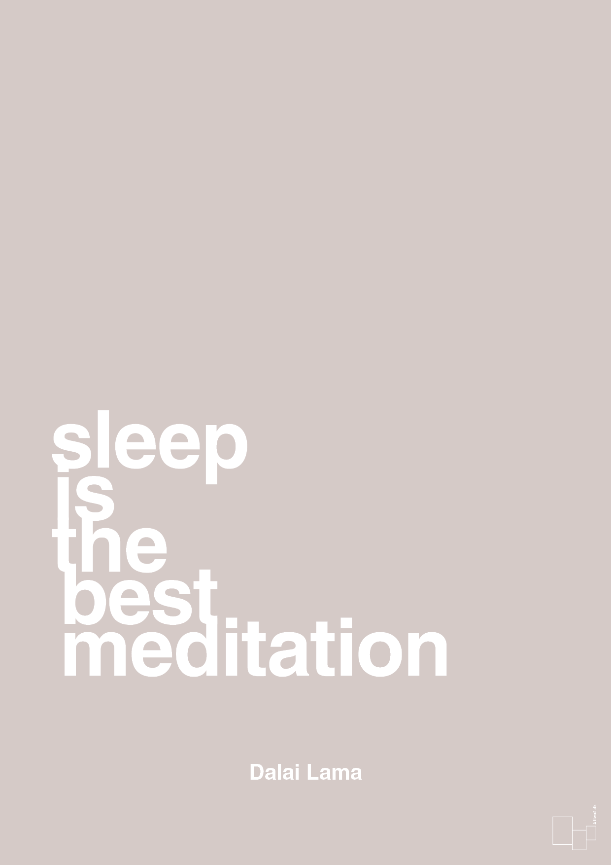 sleep is the best meditation - Plakat med Citater i Broken Beige