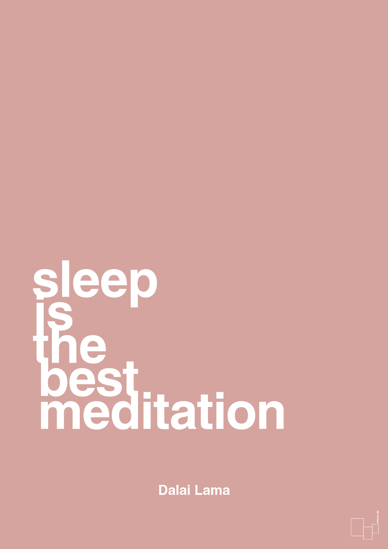 sleep is the best meditation - Plakat med Citater i Bubble Shell