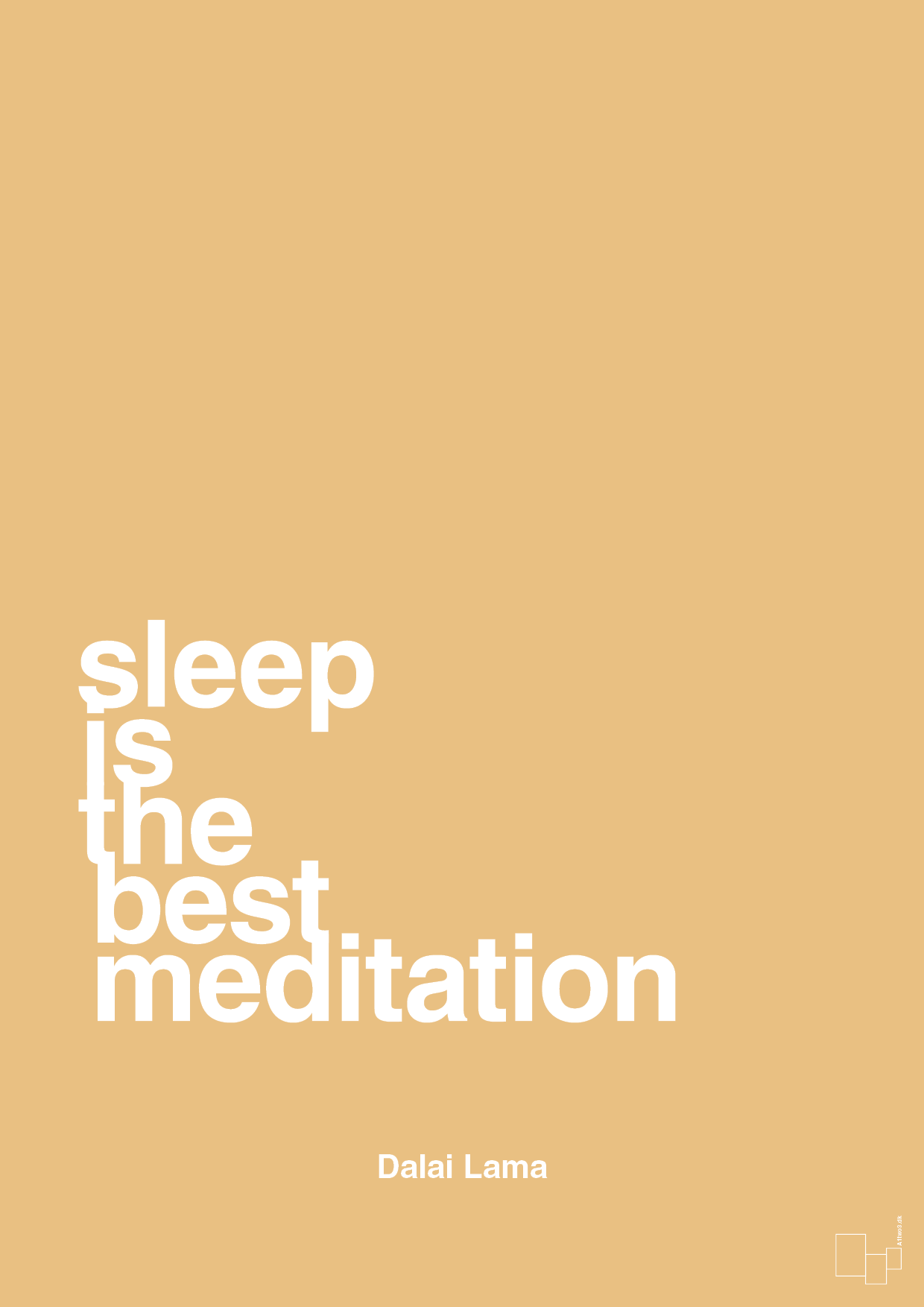 sleep is the best meditation - Plakat med Citater i Charismatic
