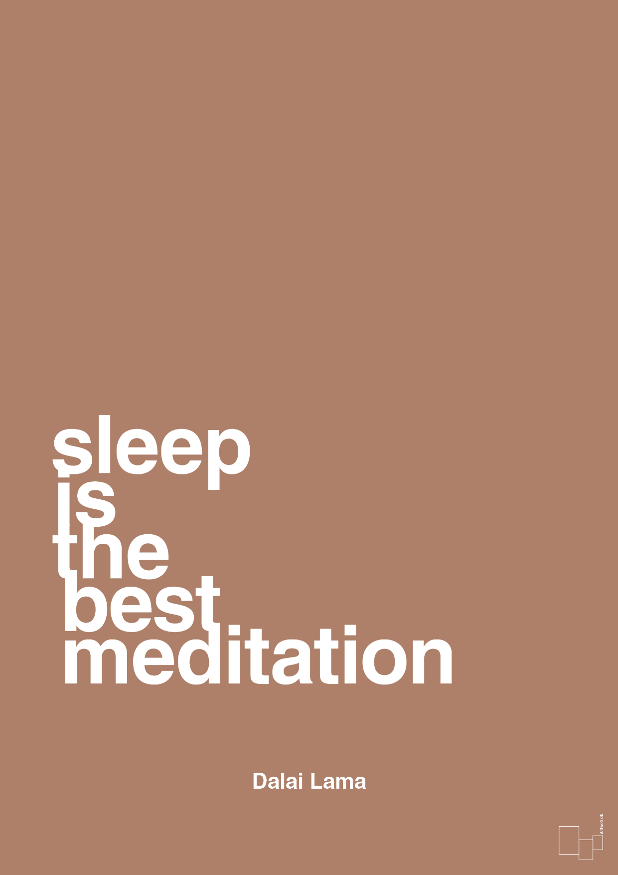 sleep is the best meditation - Plakat med Citater i Cider Spice