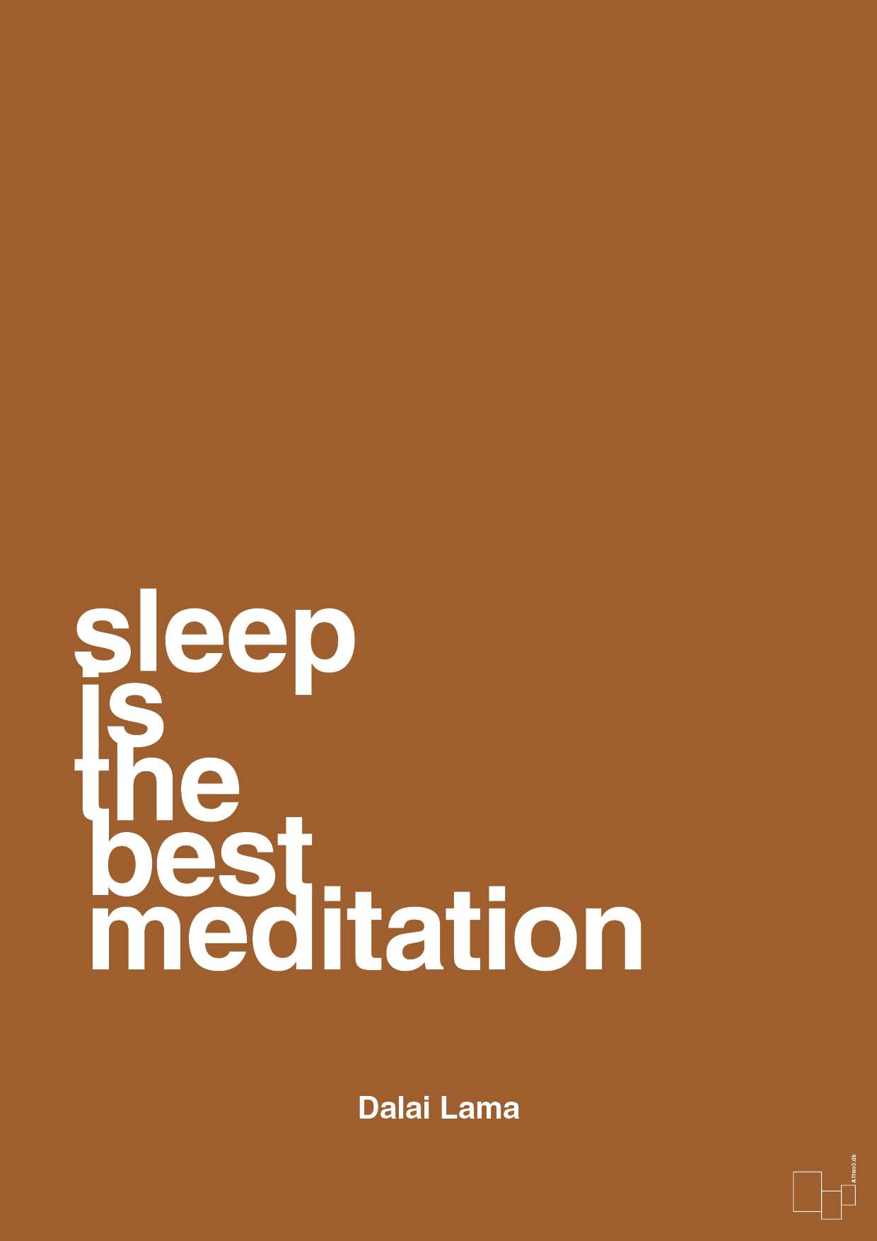 sleep is the best meditation - Plakat med Citater i Cognac