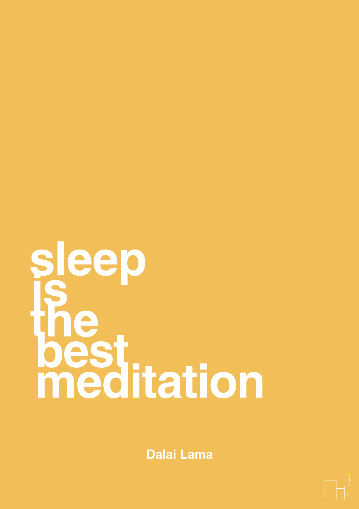 sleep is the best meditation - Plakat med Citater i Honeycomb