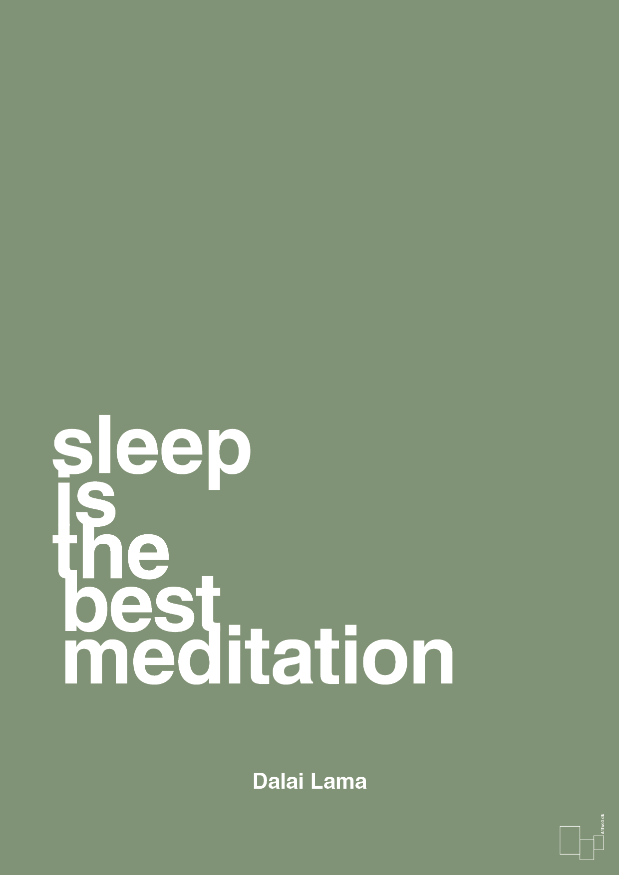 sleep is the best meditation - Plakat med Citater i Jade