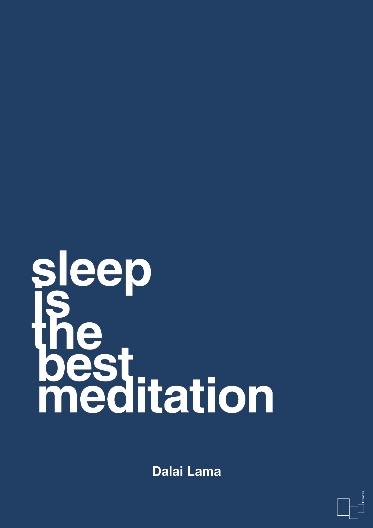 sleep is the best meditation - Plakat med Citater i Lapis Blue