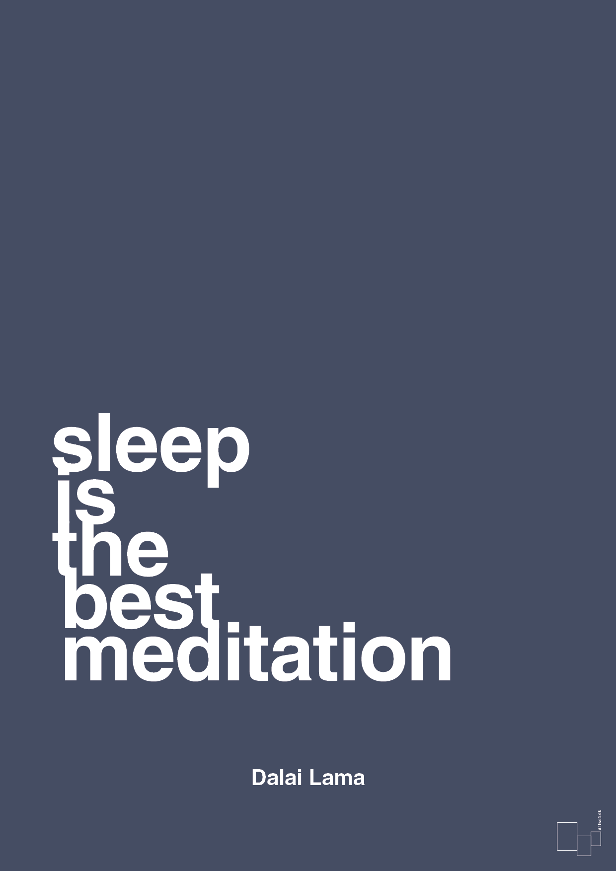 sleep is the best meditation - Plakat med Citater i Petrol