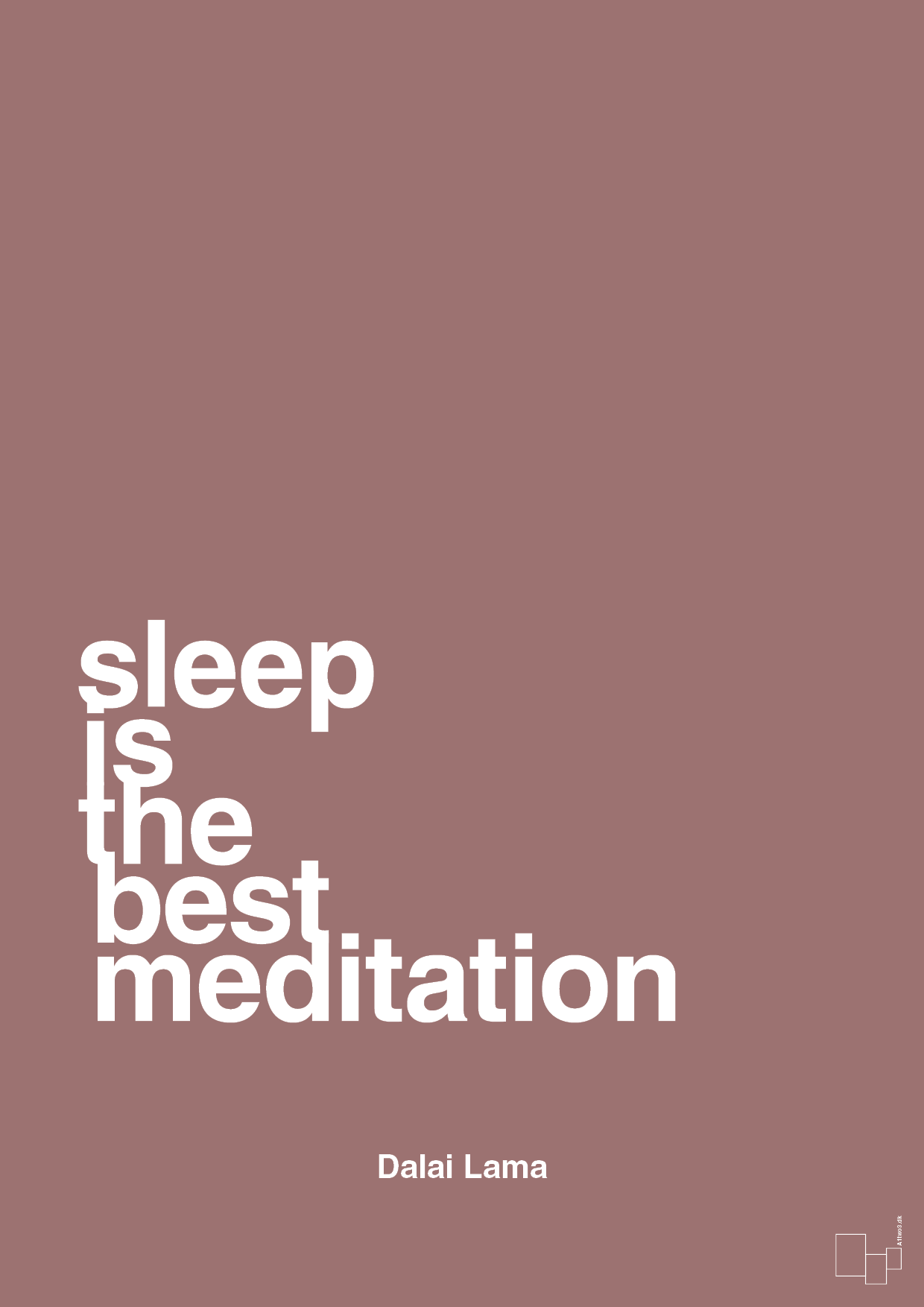 sleep is the best meditation - Plakat med Citater i Plum