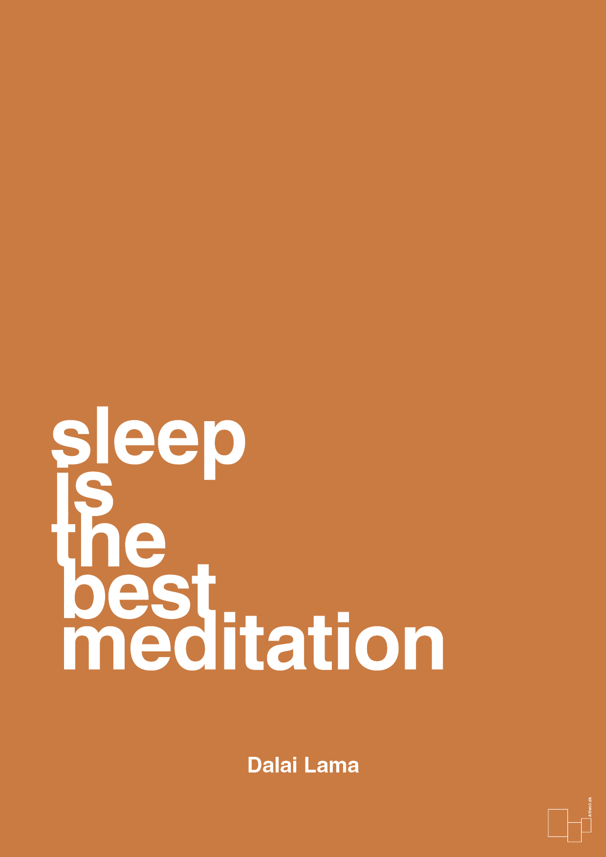 sleep is the best meditation - Plakat med Citater i Rumba Orange