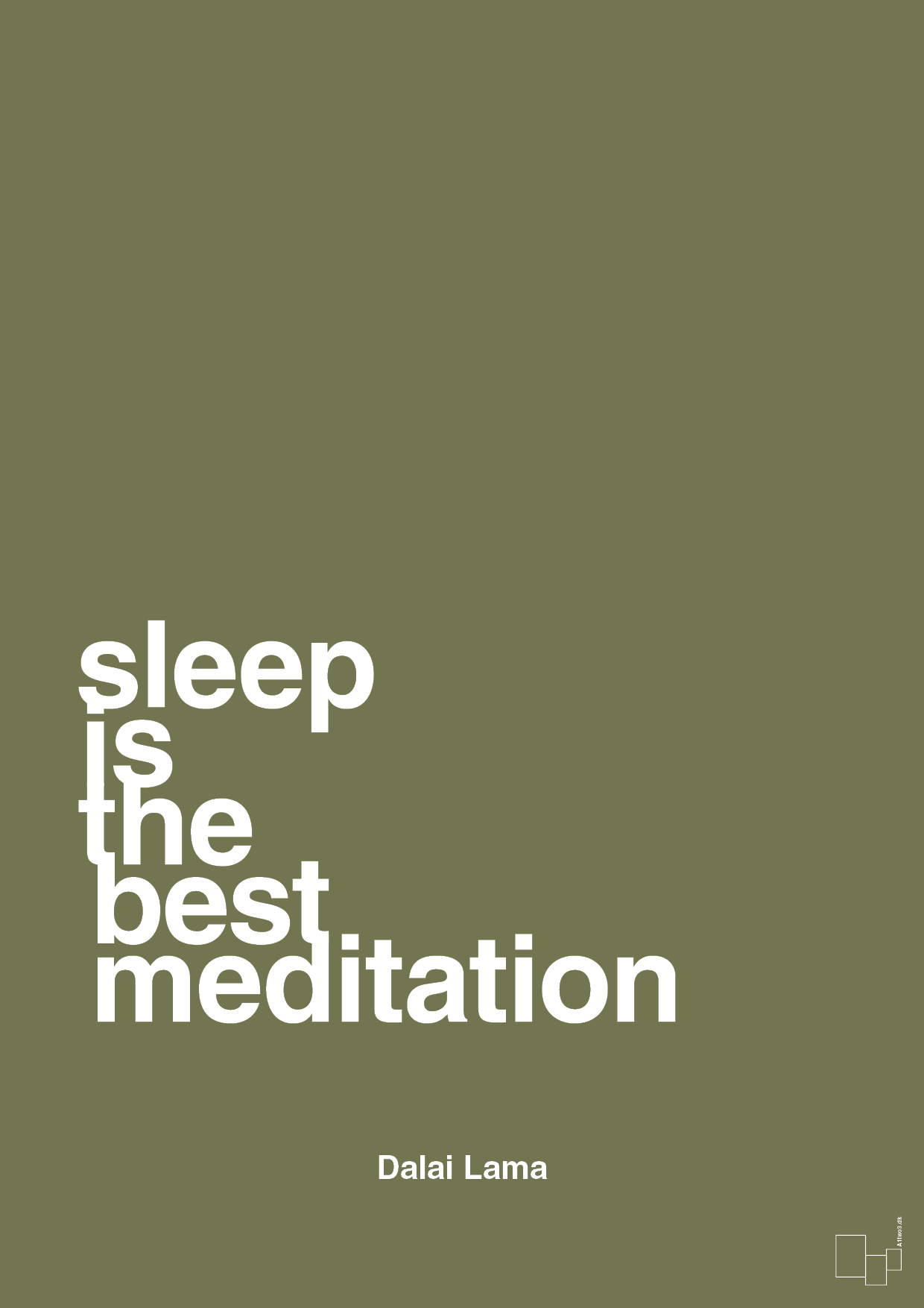 sleep is the best meditation - Plakat med Citater i Secret Meadow