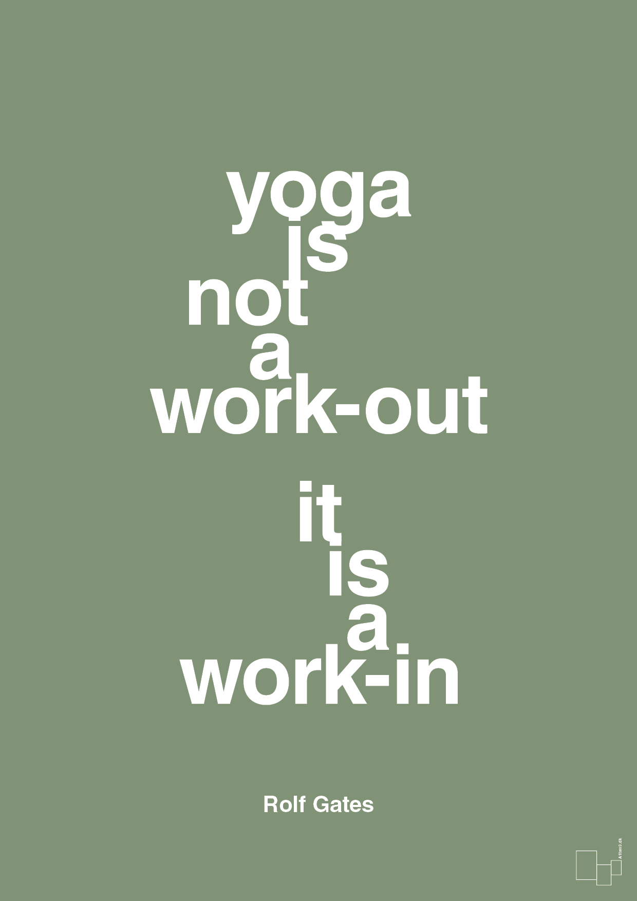 yoga is not a work-out - Plakat med Citater i Jade