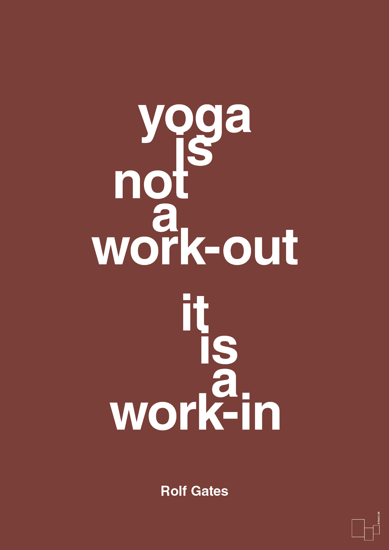 yoga is not a work-out - Plakat med Citater i Red Pepper