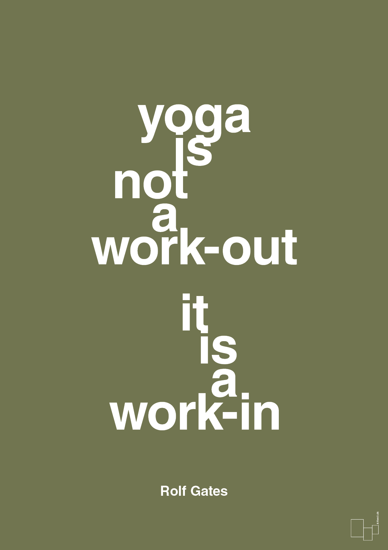 yoga is not a work-out - Plakat med Citater i Secret Meadow