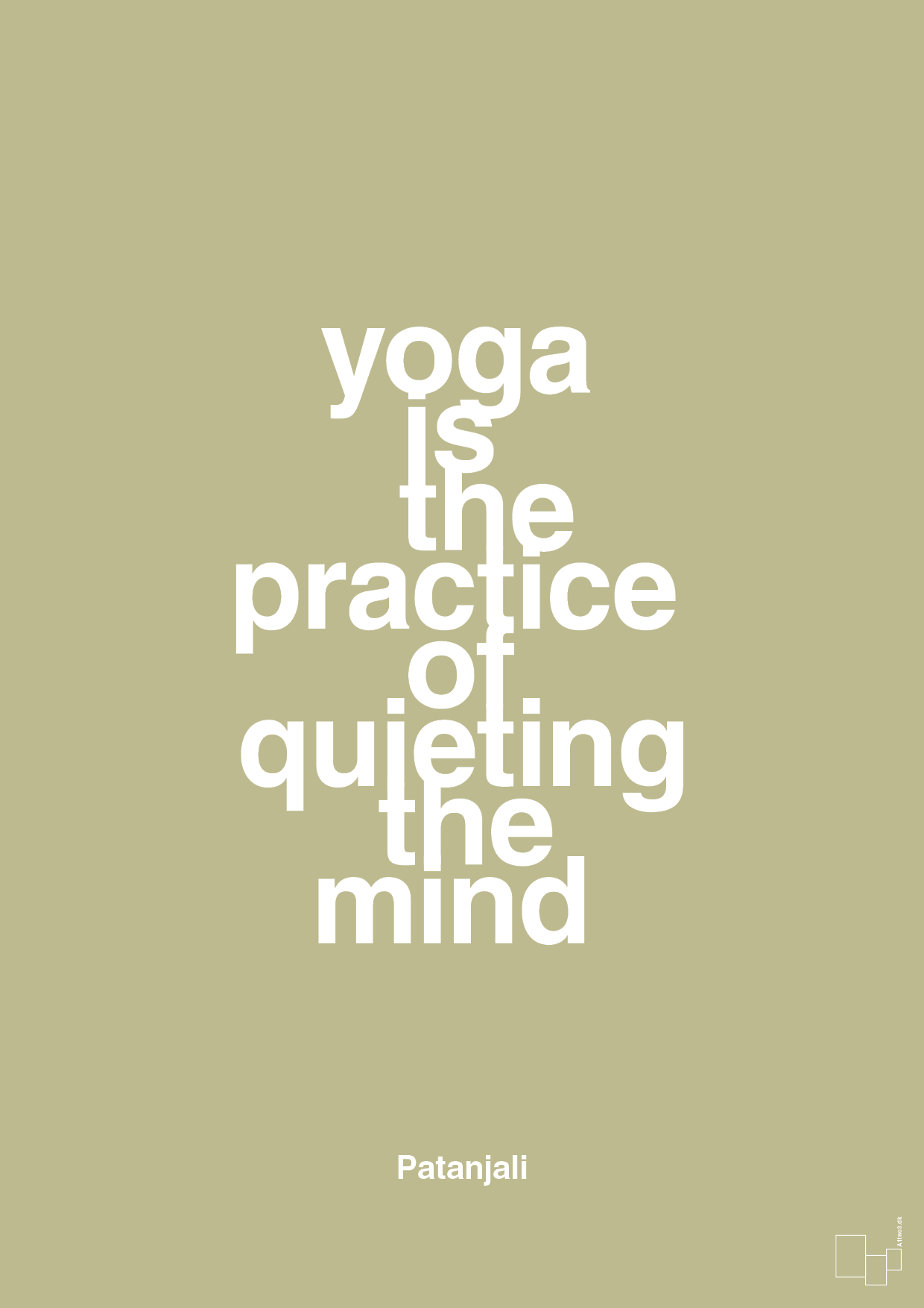 yoga is the practice of quieting the mind - Plakat med Citater i Back to Nature