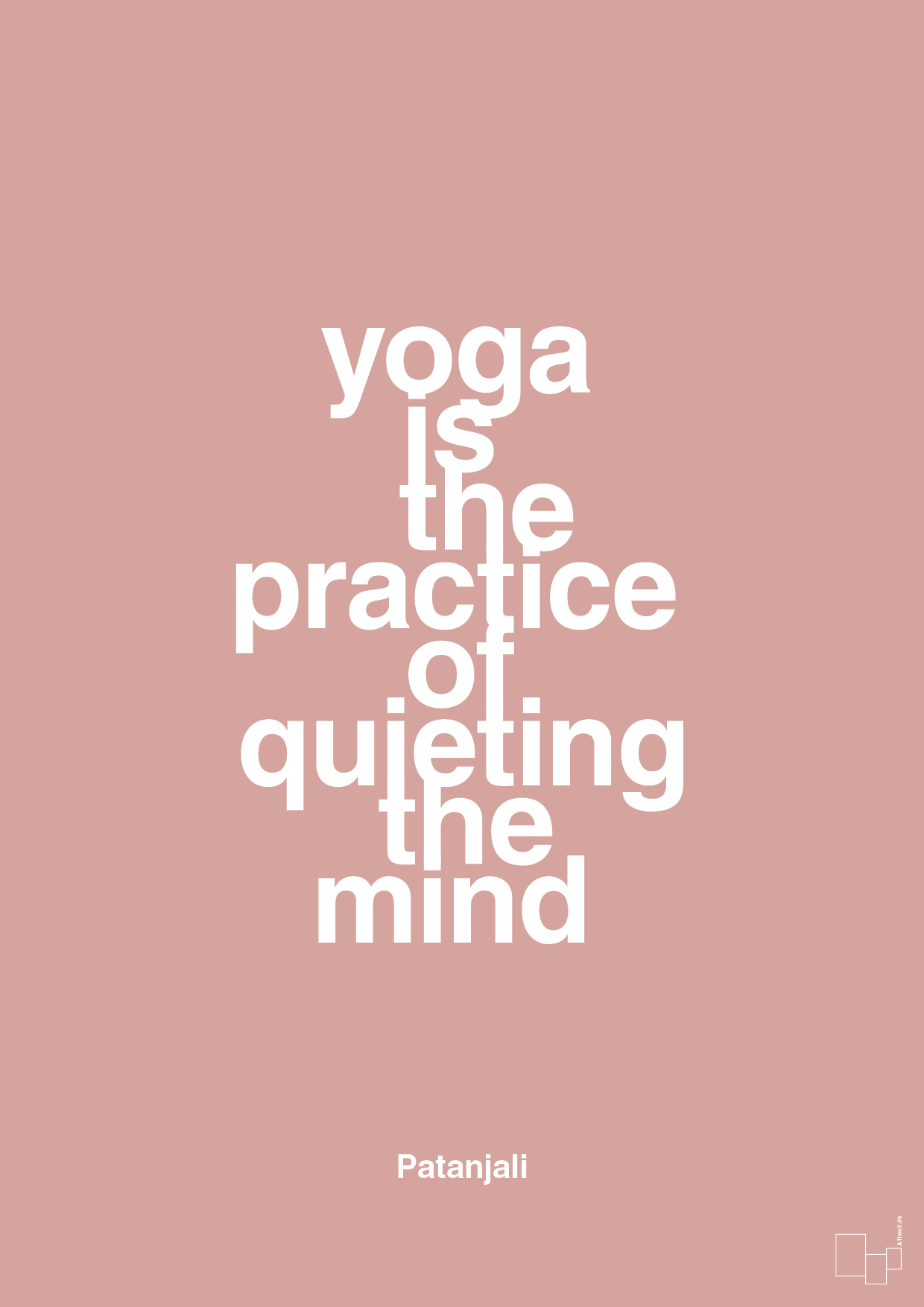 yoga is the practice of quieting the mind - Plakat med Citater i Bubble Shell
