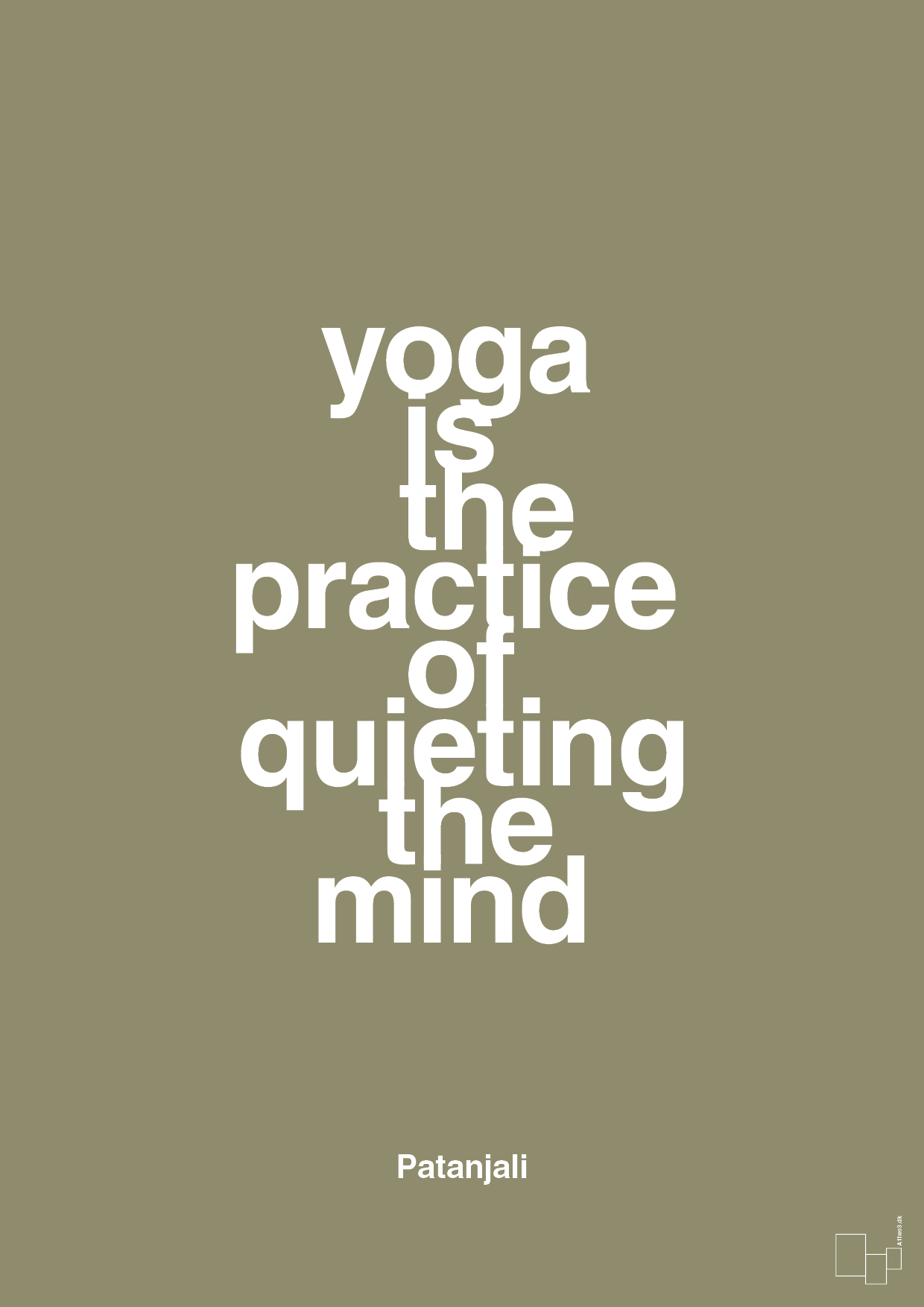yoga is the practice of quieting the mind - Plakat med Citater i Misty Forrest