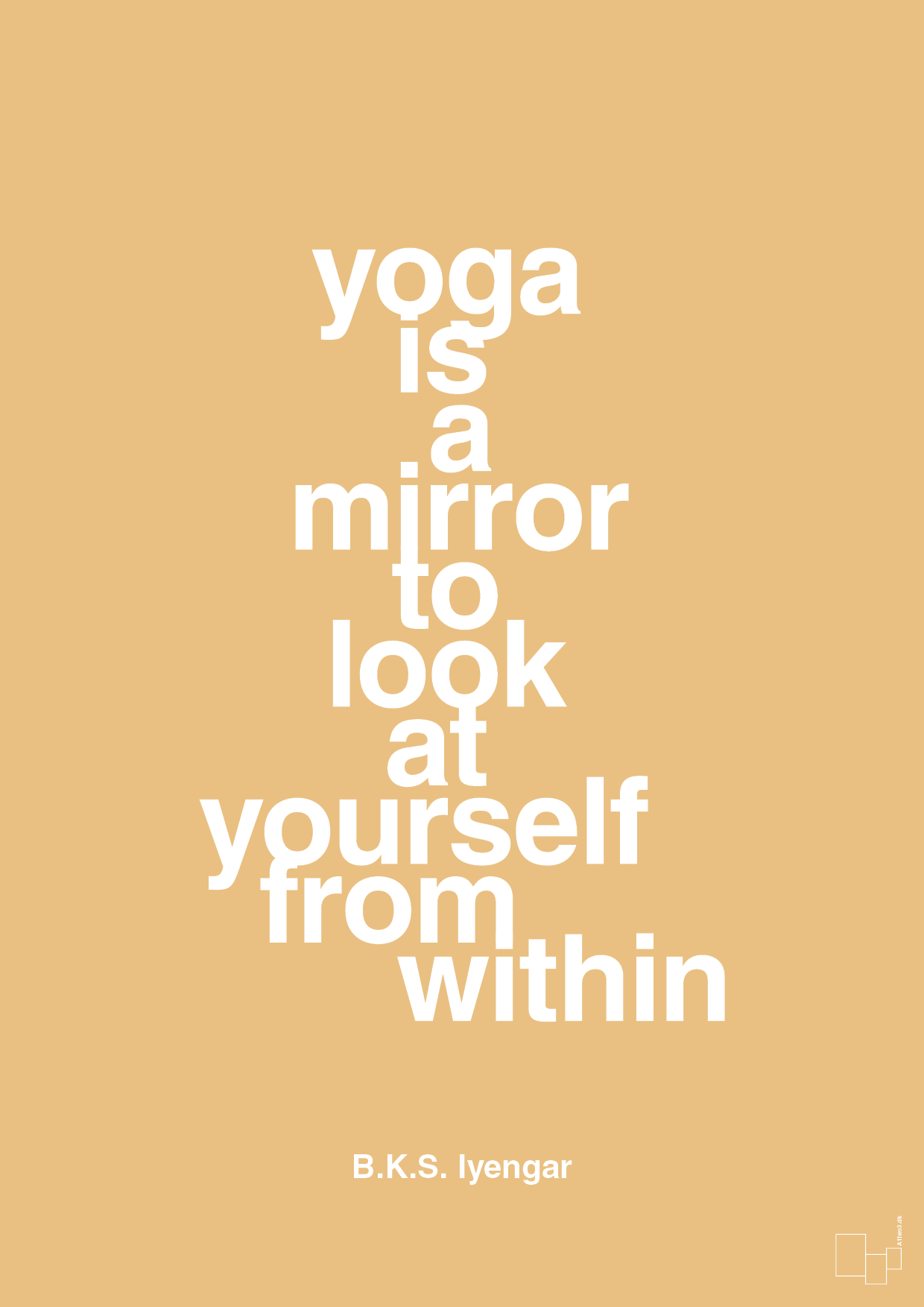 yoga is a mirror - Plakat med Citater i Charismatic