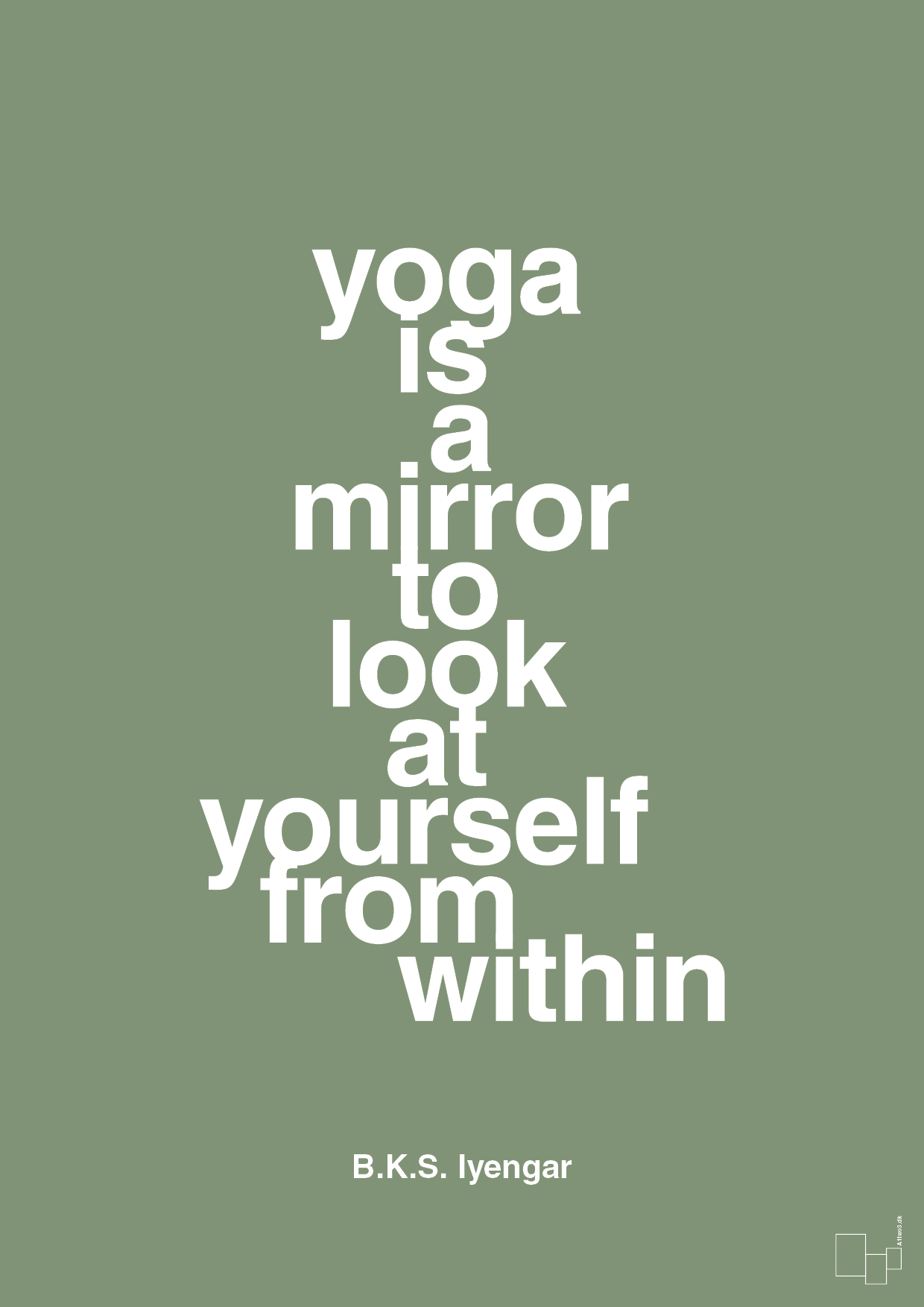 yoga is a mirror - Plakat med Citater i Jade