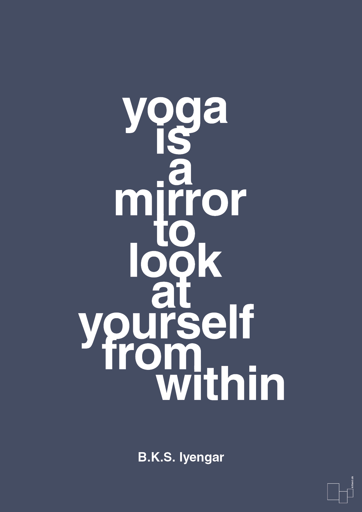 yoga is a mirror - Plakat med Citater i Petrol