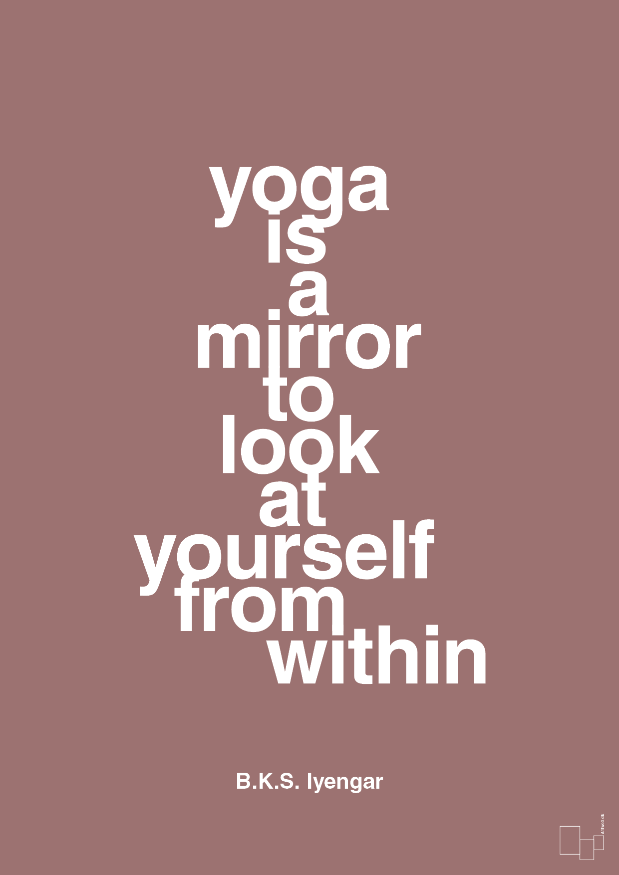 yoga is a mirror - Plakat med Citater i Plum