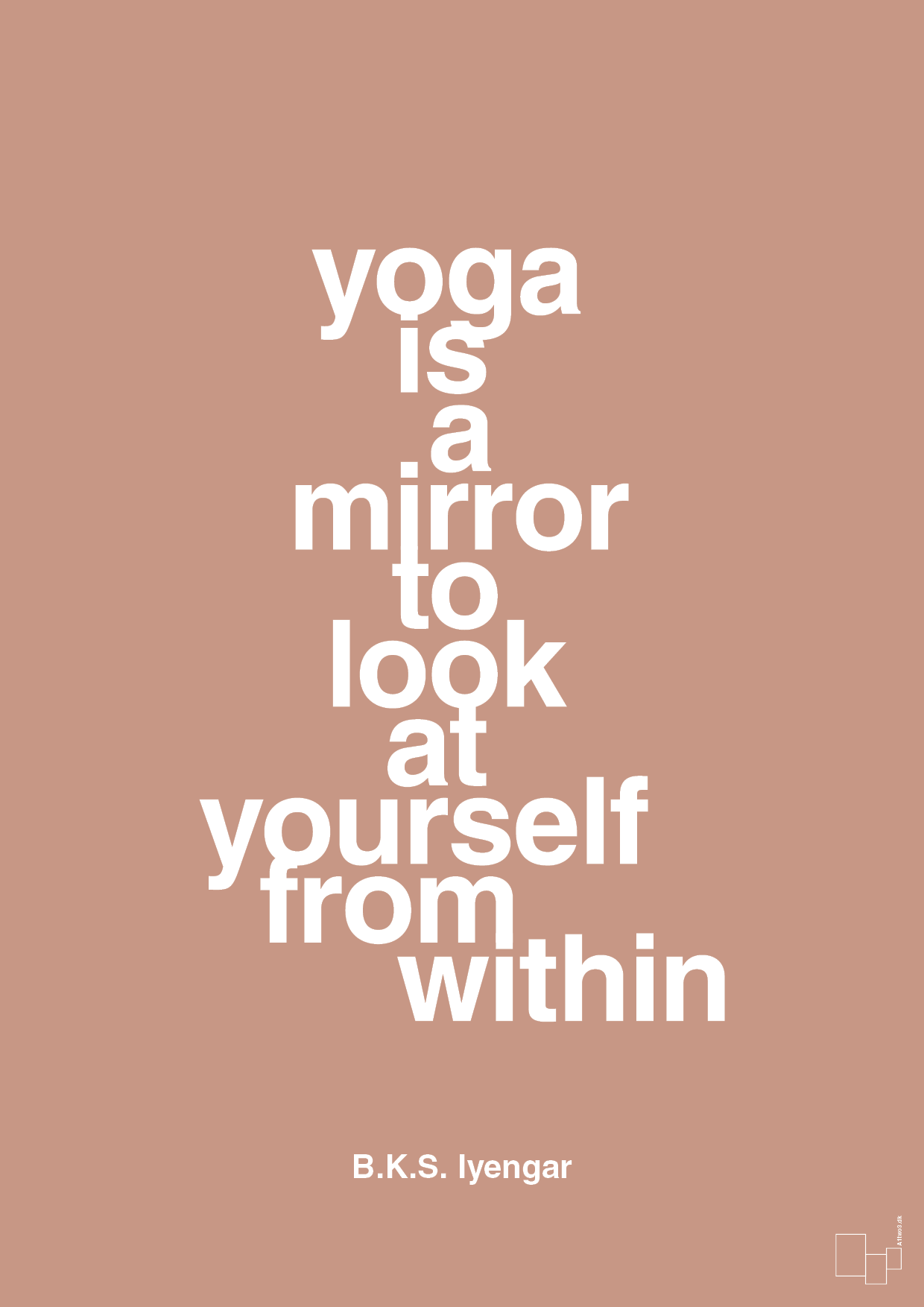 yoga is a mirror - Plakat med Citater i Powder