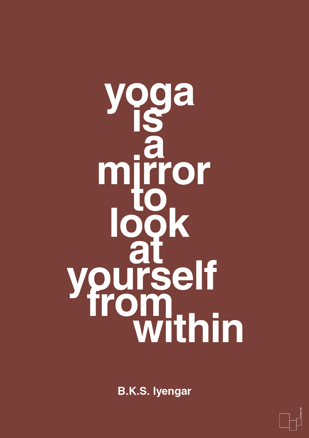 yoga is a mirror - Plakat med Citater i Red Pepper