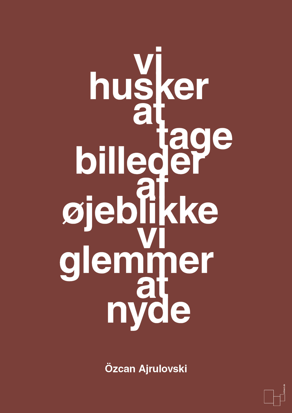 vi husker at tage billeder af øjeblikke vi glemmer at nyde - Plakat med Citater i Red Pepper