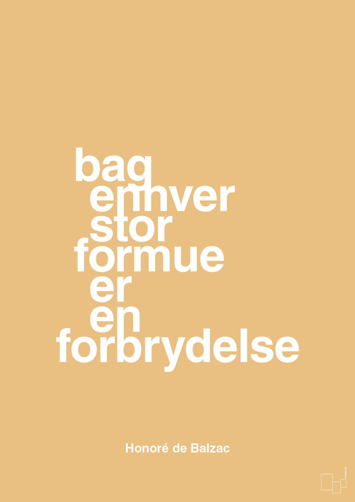 bag enhver stor formue er en forbrydelse - Plakat med Citater i Charismatic