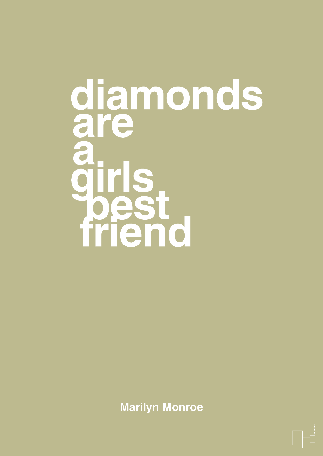 diamonds are a girls best friend - Plakat med Citater i Back to Nature