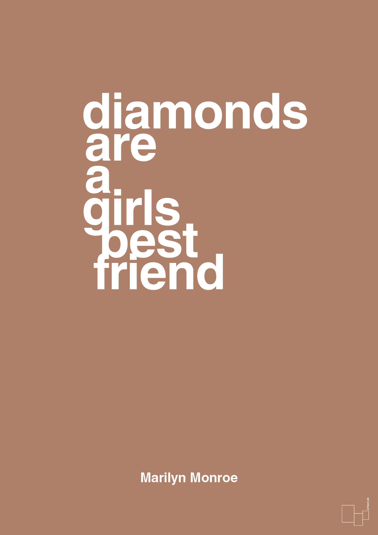 diamonds are a girls best friend - Plakat med Citater i Cider Spice