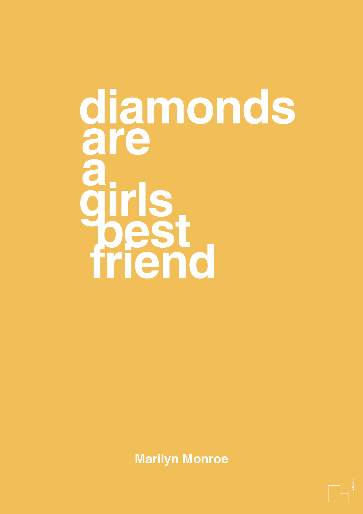 diamonds are a girls best friend - Plakat med Citater i Honeycomb