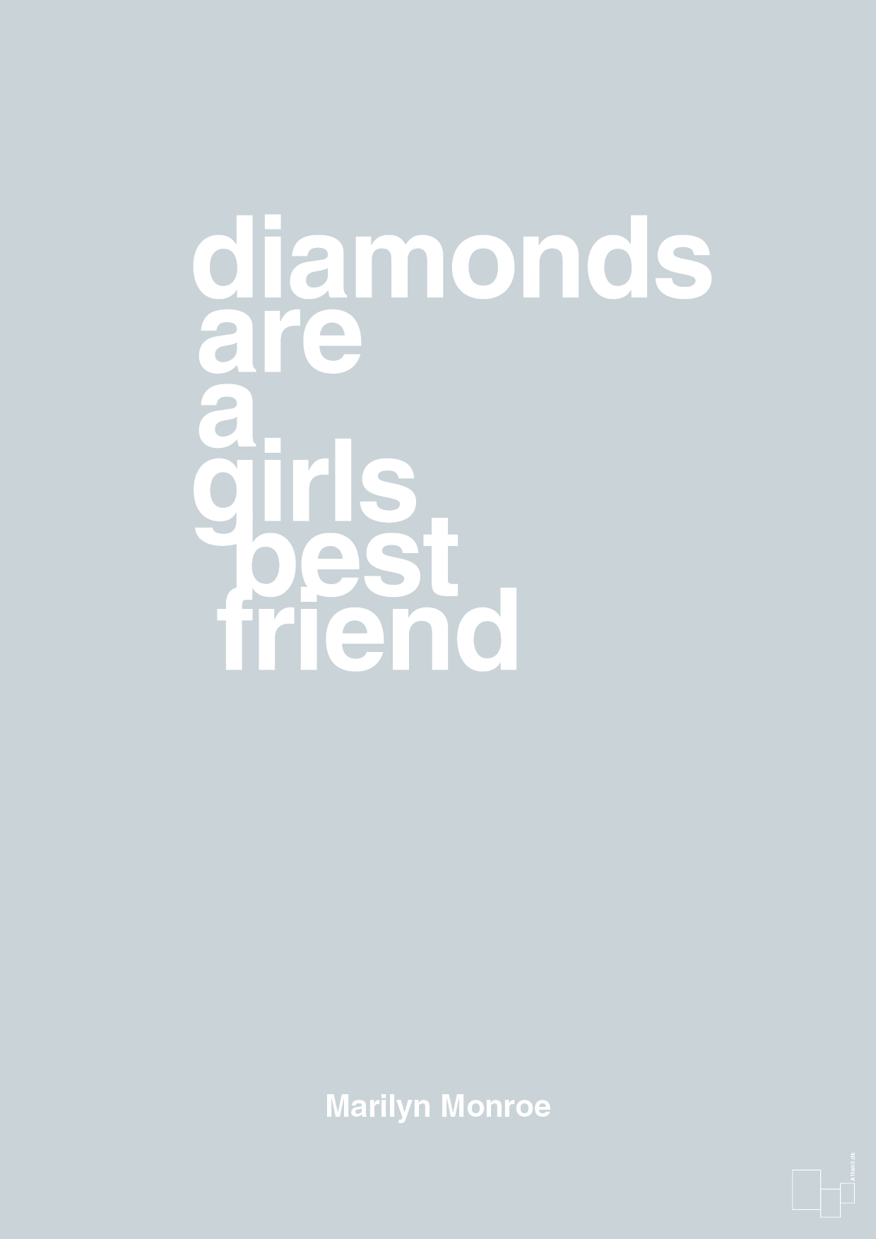 diamonds are a girls best friend - Plakat med Citater i Light Drizzle