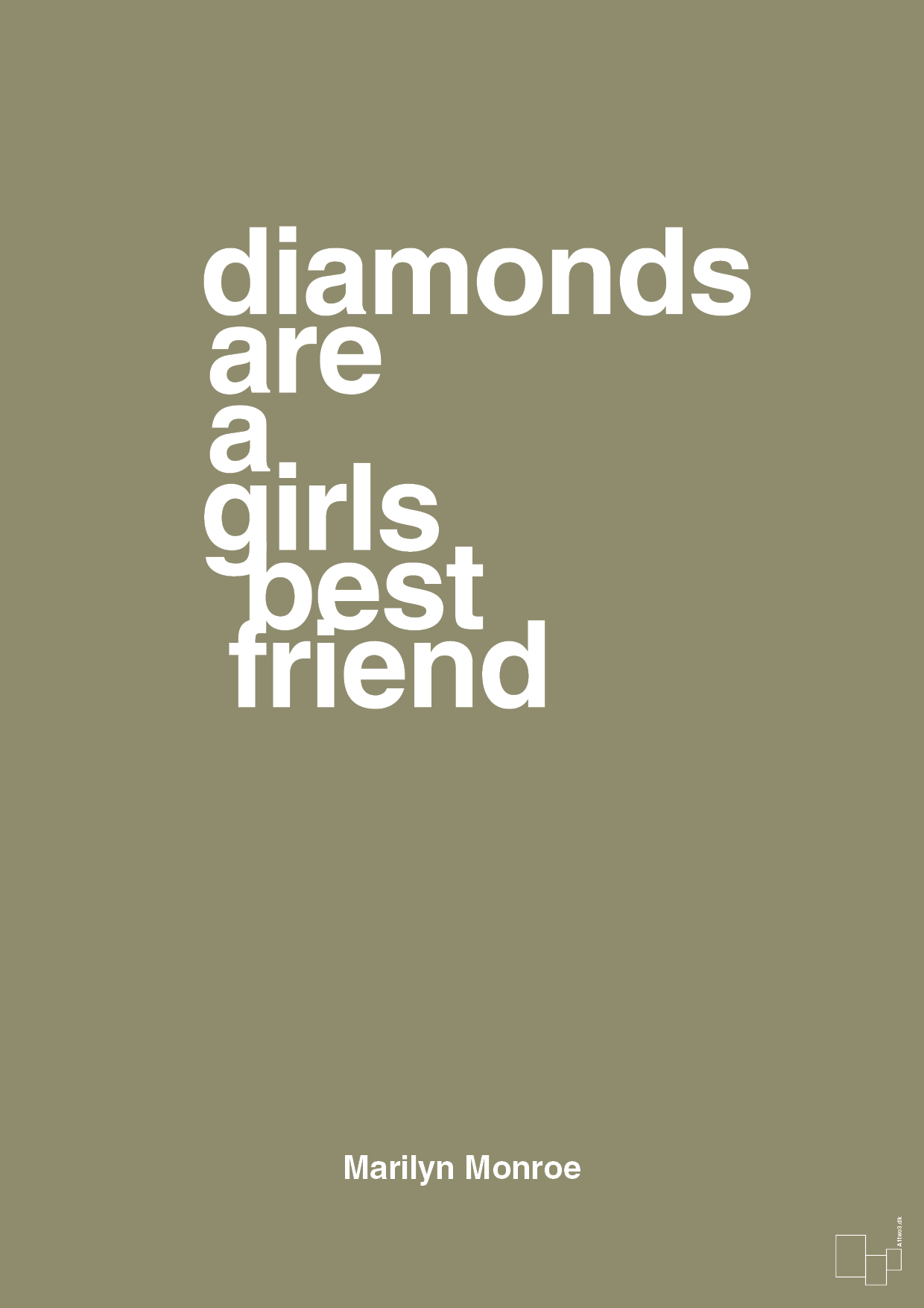 diamonds are a girls best friend - Plakat med Citater i Misty Forrest