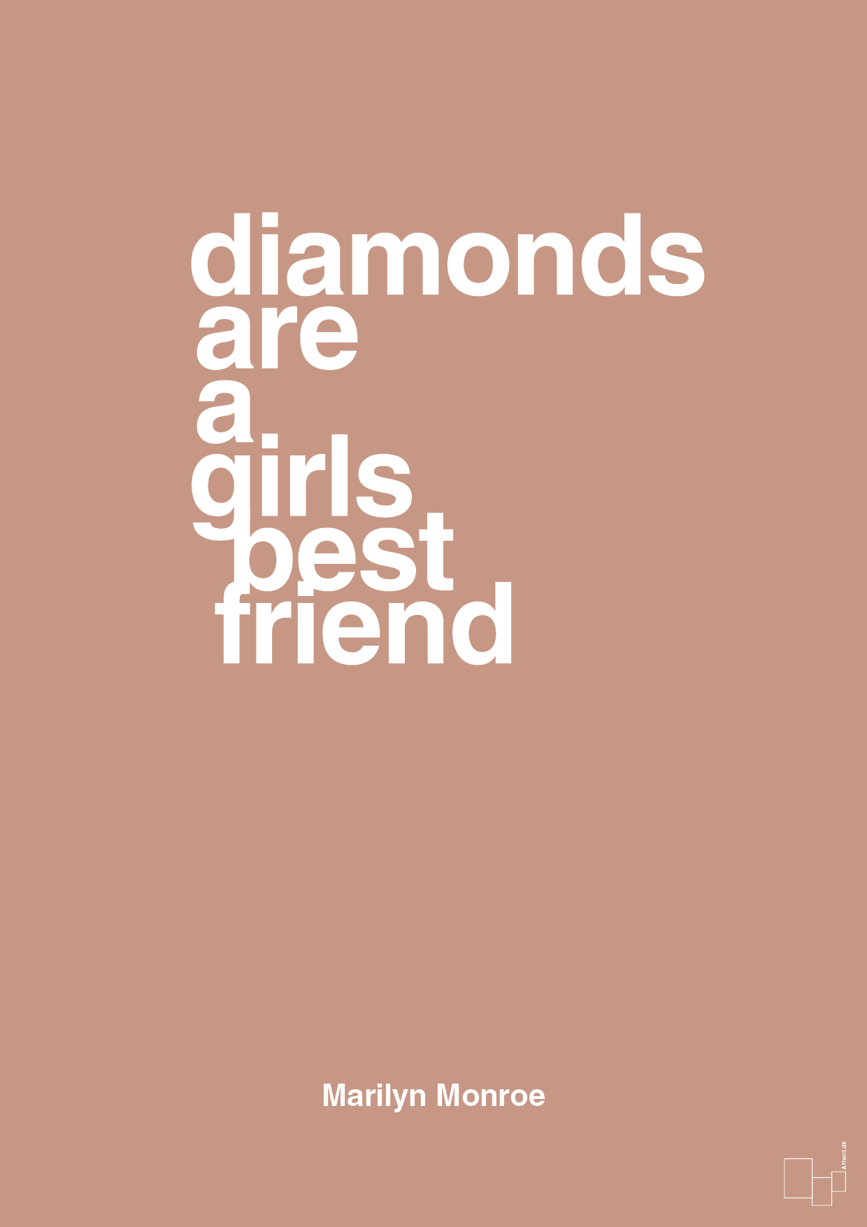 diamonds are a girls best friend - Plakat med Citater i Powder